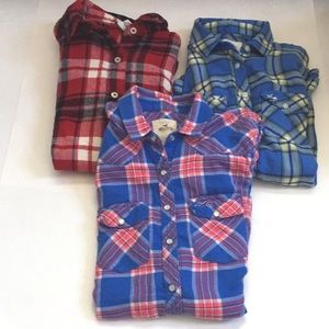 🛍BUNDLE Flannel Hollister, Abercombie, Forever 21